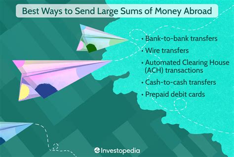 how to transfer large sums of money.